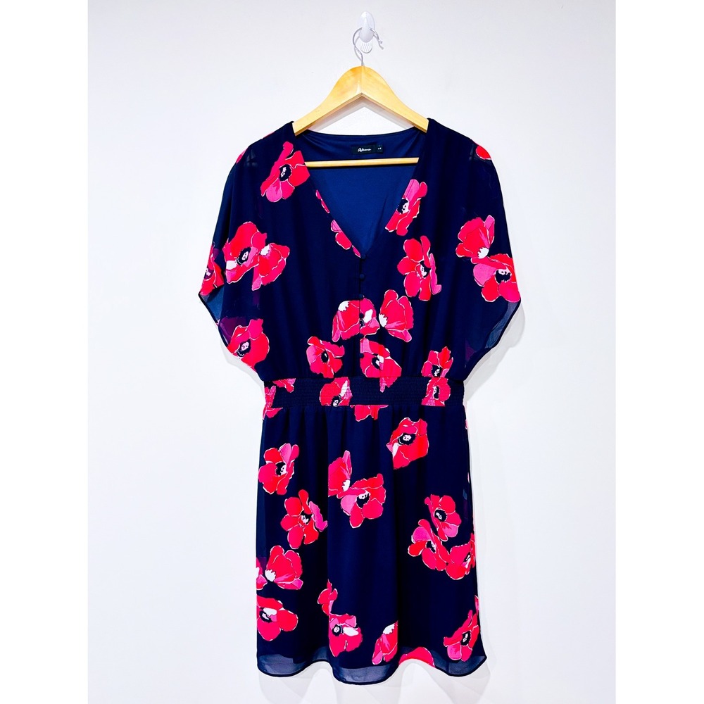 REITMANS Navy floral dress | Flowing‎ summer feminine | Large
